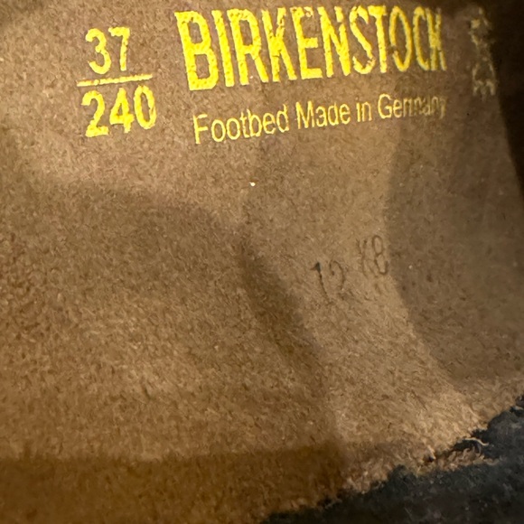 Birkenstock Women’s Black Leather Slip-On Shoes London Oiled Size 37 6 or 6 1/2 - Picture 9 of 12